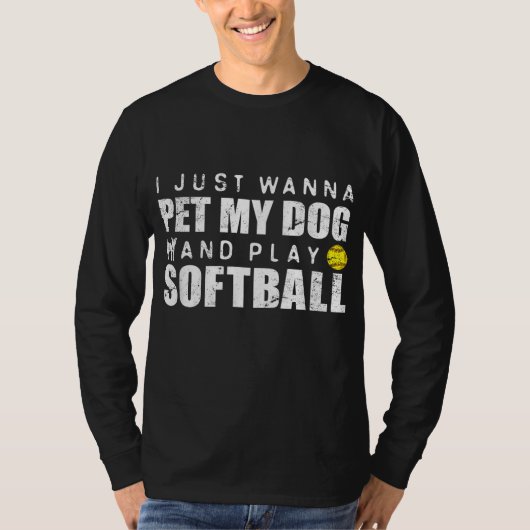 FaststockSoftball Funny Dog T-Shirt (Vorderseite)