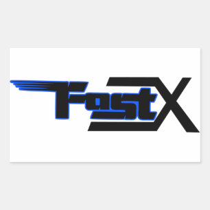 FastX blaue Aufkleber