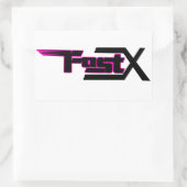 FastX rosa Aufkleber (Tasche)