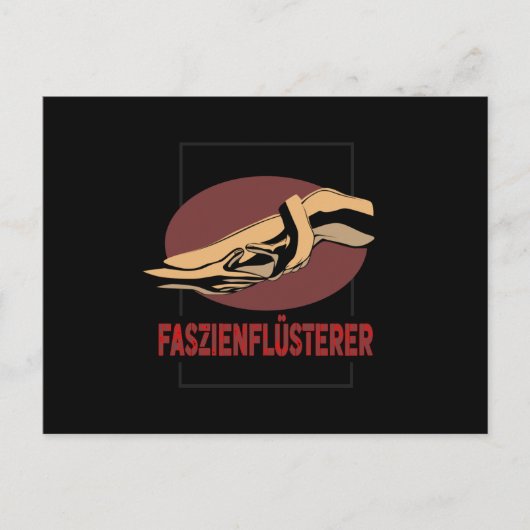 Faszienflusterer Massagetherapeut Postkarte (Vorderseite)