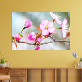 Faszination der Sakura-Blume im Frühjahrsgarten Leinwanddruck (Insitu (Wohnzimmer))