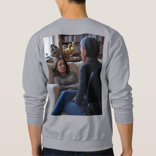 Faszination mit den Ducks Männer graues Sweatshirt (Rückseite)