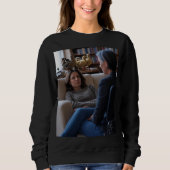 Faszination Mit Enten Damen schwarzes Sweatshirt (Vorderseite)
