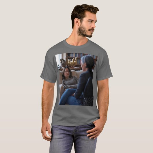 Faszination mit Enten Männer, grauer T - Shirt (Vorne ganz)