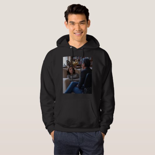 Faszination Mit Enten Männer schwarzer Kapuzenpull Hoodie (Vorne ganz)