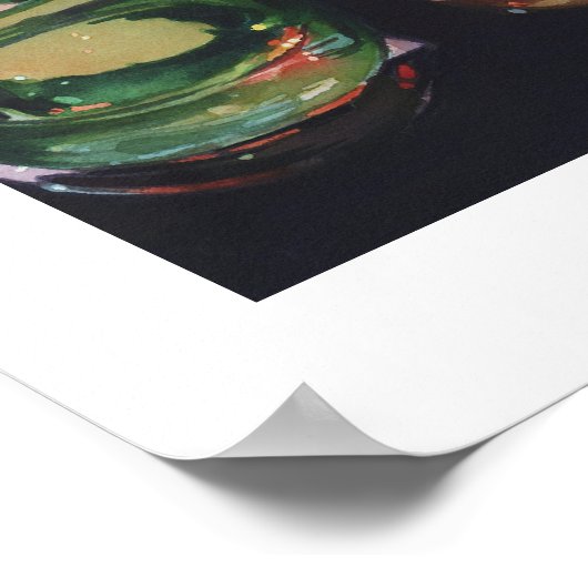 "Faszination" Wasserfarbe des Art Glass Poster (Ecke)