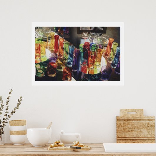 "Faszination" Wasserfarbe des Art Glass Poster (Küche)