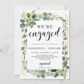 Faszinierende boho sukkulente Verlobung Einladung (Vorderseite)