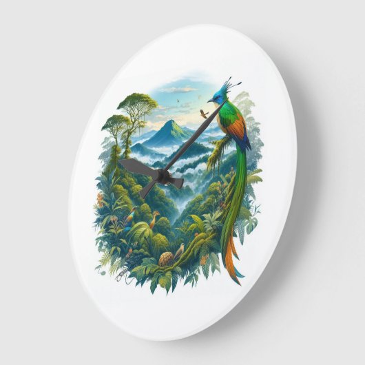 Faszinierende Cloud Forest Designs Große Wanduhr (Winkel)