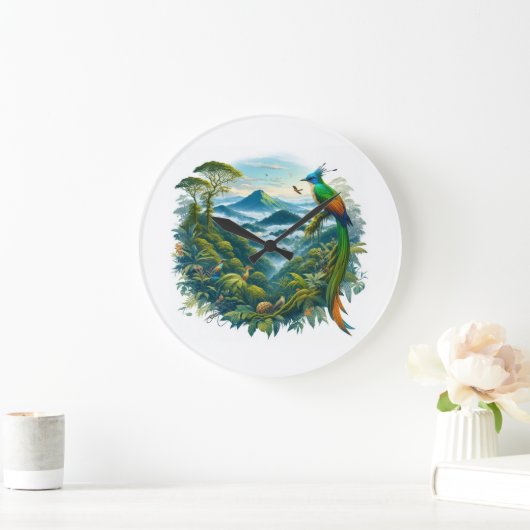 Faszinierende Cloud Forest Designs Große Wanduhr (Zuhause)