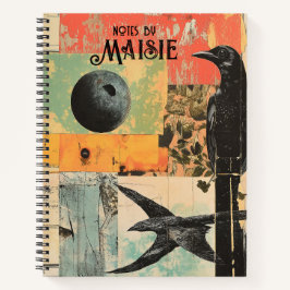 Faszinierende Collage Art mit Black Crow Notizblock
