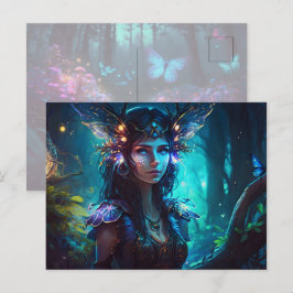 Faszinierende, coole Waldflora Postkarte