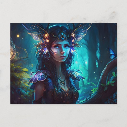 Faszinierende, coole Waldflora Postkarte (Vorderseite)