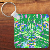 Faszinierende digitale Kunst in leuchtenden Farben Schlüsselanhänger (Vorderseite)