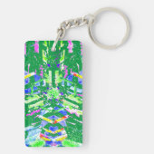 Faszinierende digitale Kunst in leuchtenden Farben Schlüsselanhänger (Rückseite)