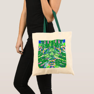Faszinierende digitale Kunst in leuchtenden Farben Tragetasche
