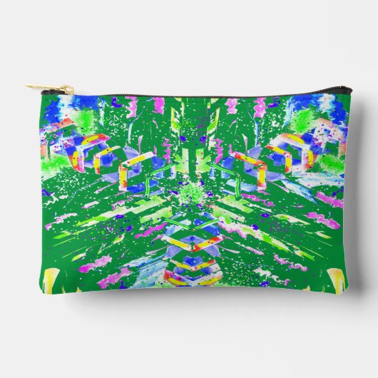 Faszinierende digitale Kunst in leuchtenden Farben Zubehörtasche (Vorderseite)