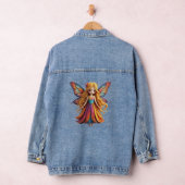 Faszinierende Fantasiewelt mit farbenfrohen Flügel Jeansjacke (Hangar)