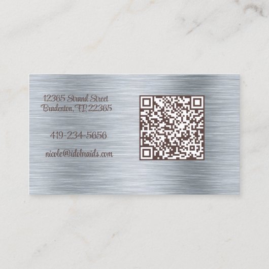 Faszinierende Frisur-Stylist Visitenkarte (Rückseite)