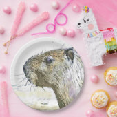 faszinierende geänderte Tiere - Capybara Pappteller (Party)