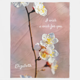 Faszinierende japanische Apricot-Blume Fleecedecke