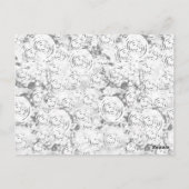 Faszinierende Muster in einfarbiger Kunst Postkarte (Rückseite)