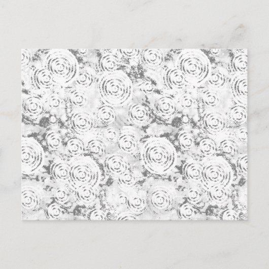 Faszinierende Muster in einfarbiger Kunst Postkarte (Vorderseite)