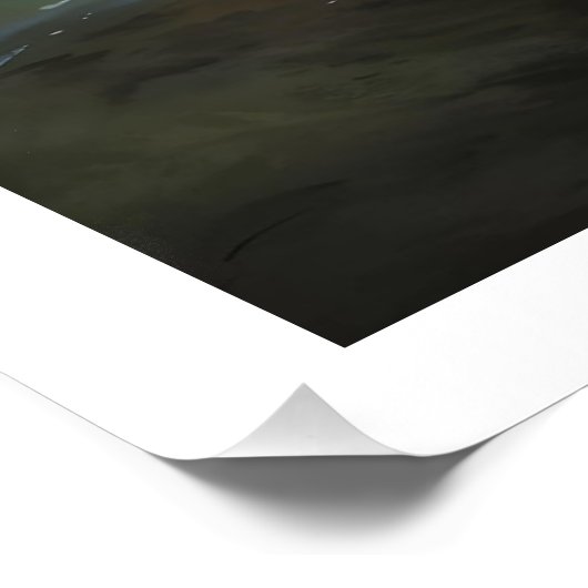 Faszinierende Ölgemälde im Stile des Anime Poster (Ecke)