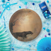 Faszinierende Tasse auf der Jagd auf Plakatteppich Pappteller (Party)