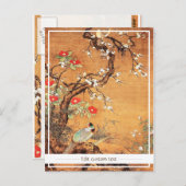 Faszinierende und Kamelien-orientalische Tintenkun Postkarte (Vorne/Hinten)