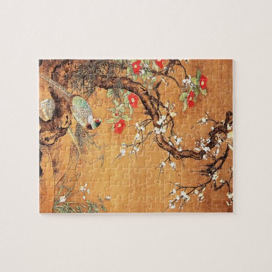 Faszinierende und Kamelien-orientalische Tintenkun Puzzle (Horizontal)