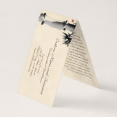 Faszinierende und Kamelien-orientalische Tintenkun Visitenkarten (Rückseite)