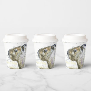 faszinierende veränderte Tiere - Capybara Pappbecher