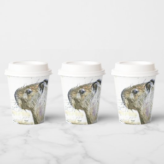 faszinierende veränderte Tiere - Capybara Pappbecher (Multi)