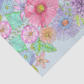 Faszinierende Wasserfarbenblüten und Blätter Seidenpapier (Ausschnitt)