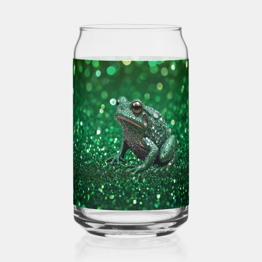 Faszinierender Aufstieg: Der grüne Funkelfrosch Dosenglas (Rückseite)