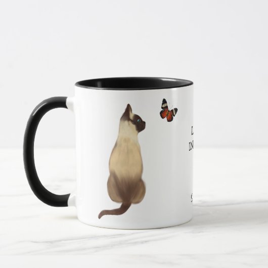 Faszinierender Katzenschmetterling Tasse (Links)