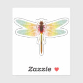 faszinierender zeichnetest einer Libelle Aufkleber (Blatt)