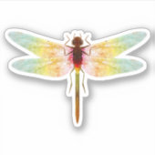 faszinierender zeichnetest einer Libelle Aufkleber (Vorderseite)