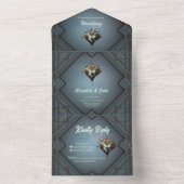 Faszinierendes Dampfherz All In One Einladung (Innen Boden)