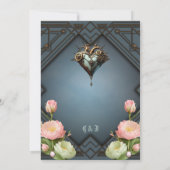 Faszinierendes Dampfherz Einladung (Rückseite)