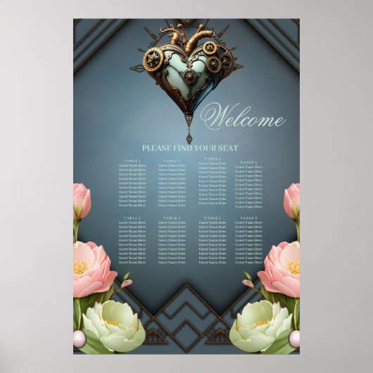 Faszinierendes Dampfherz Poster (Vorne)