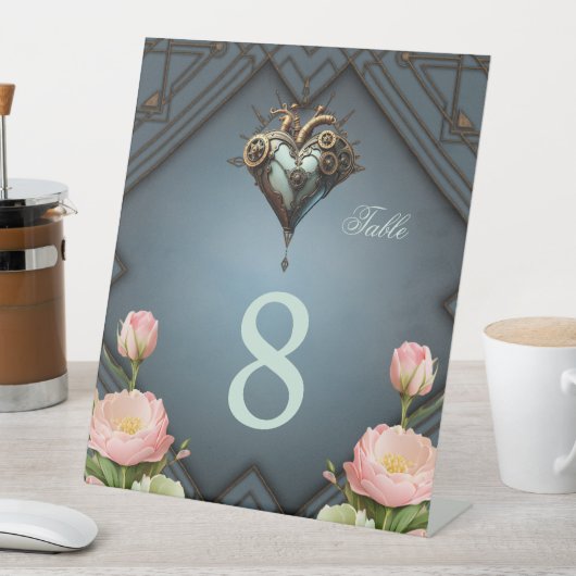 Faszinierendes Dampfherz Sockelschild (In Situ)