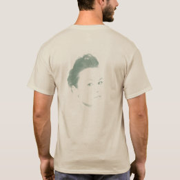 Faszinierendes, grün getöntes weibliches Gesicht T-Shirt