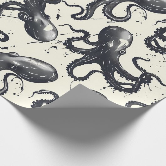 faszinierendes Oktopi-Wrapping-Papier Geschenkpapier (Ecke)