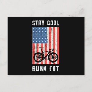 Fat Bike Bleibe Cool Brennen MTB Bike Biker Fatbik Postkarte