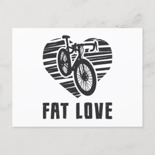 Fat Bike Fat Liebe Bike Biker Rad MTB Fatbike Postkarte