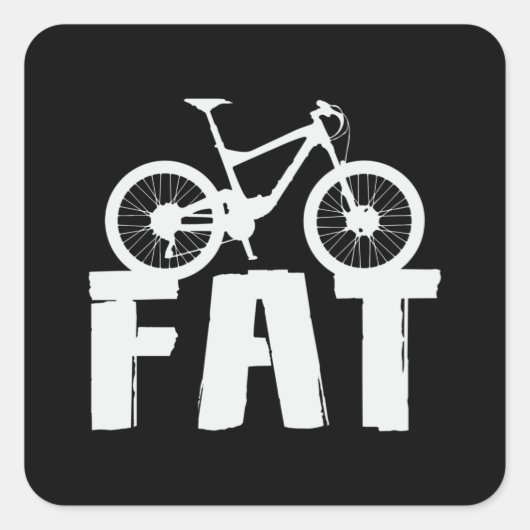 Fat Bike Fat Mountain Bike Liebe Lugano Unexpected Quadratischer Aufkleber (Vorderseite)