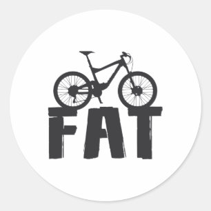 Fat Bike Fat Mountain Bike Liebe Reiten Runder Aufkleber