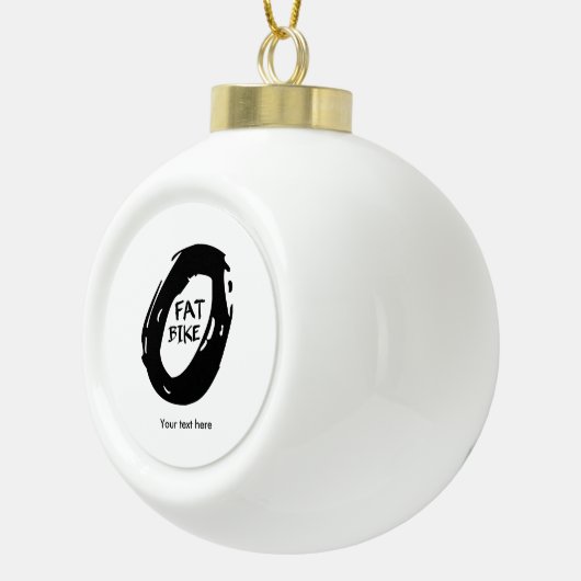 Fat Bike Keramik Kugel-Ornament (Rechts)